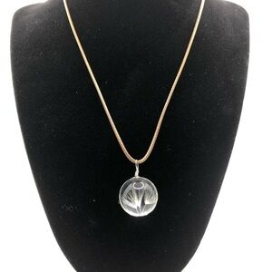 Dandelion glass ball necklace.